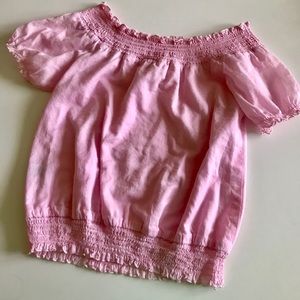 Pink Off the Shoulder Blouse